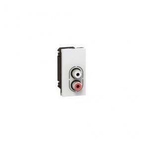 Legrand Arteor White Double Rca Socket Audio, 1 M, 5722 72